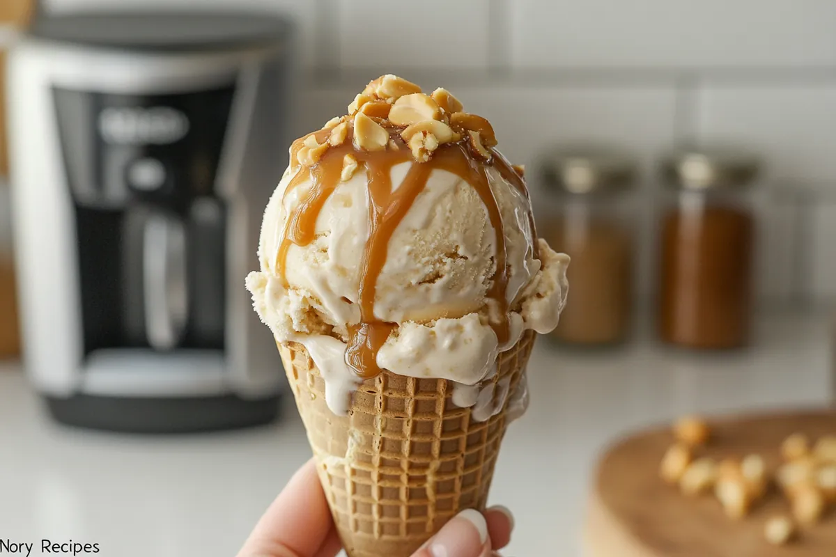 u6185574297 A creamy peanut butter ice cream drizzled with ca fe05bb39 e468 4a2b 80e9 329566e222e1 0 www.noryrecipes.com