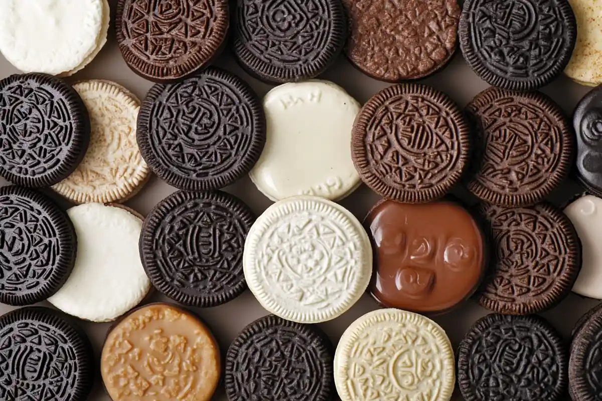 Mini Oreos displayed with a pack showing 10–12 mini cookies, illustrating size and count variations.